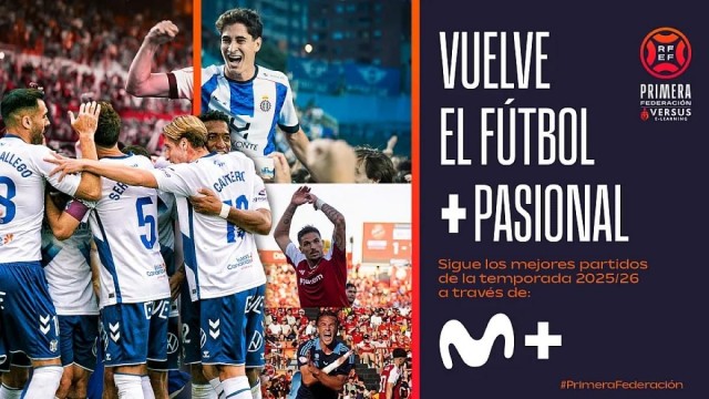 Murcia y Efesé por la tele en Movistar: Emitirán en directo 10 de los 20 partidos de cada jornada en Primera RFEF 