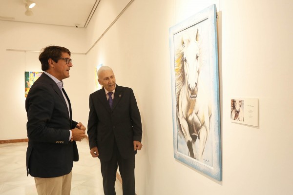 La Diputación inaugura una exposición con 25 obras del Grupo de Pintores Solidario  