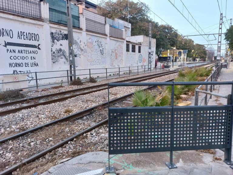 Imagen de archivo del tramo Burjassot-Godella de Metrovalencia.