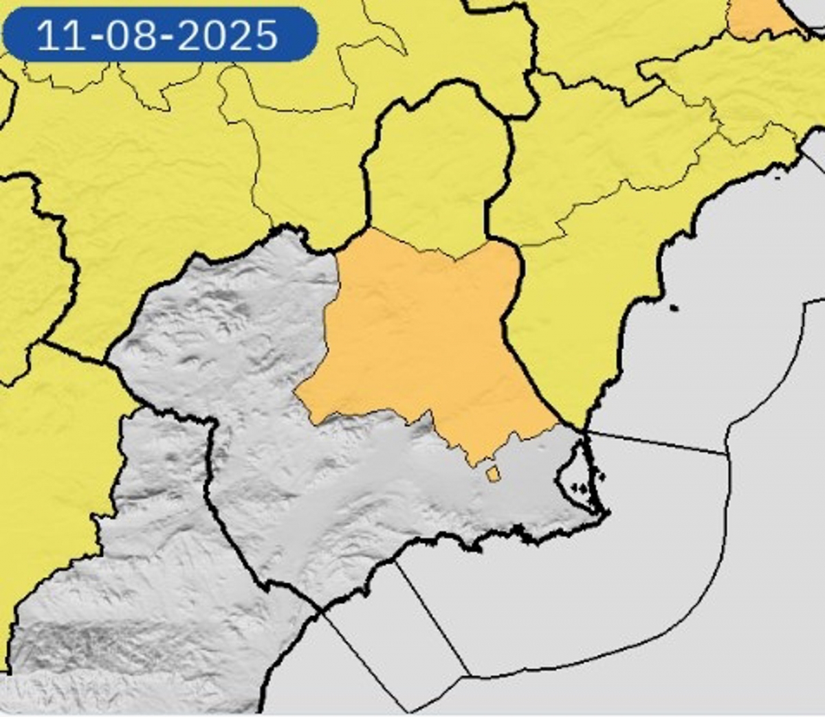 Aviso naranja en la Vega del Segura este lunes por las altas temperaturas