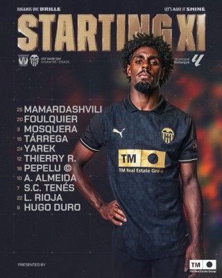 Este el once del Valencia CF contra el Leganés