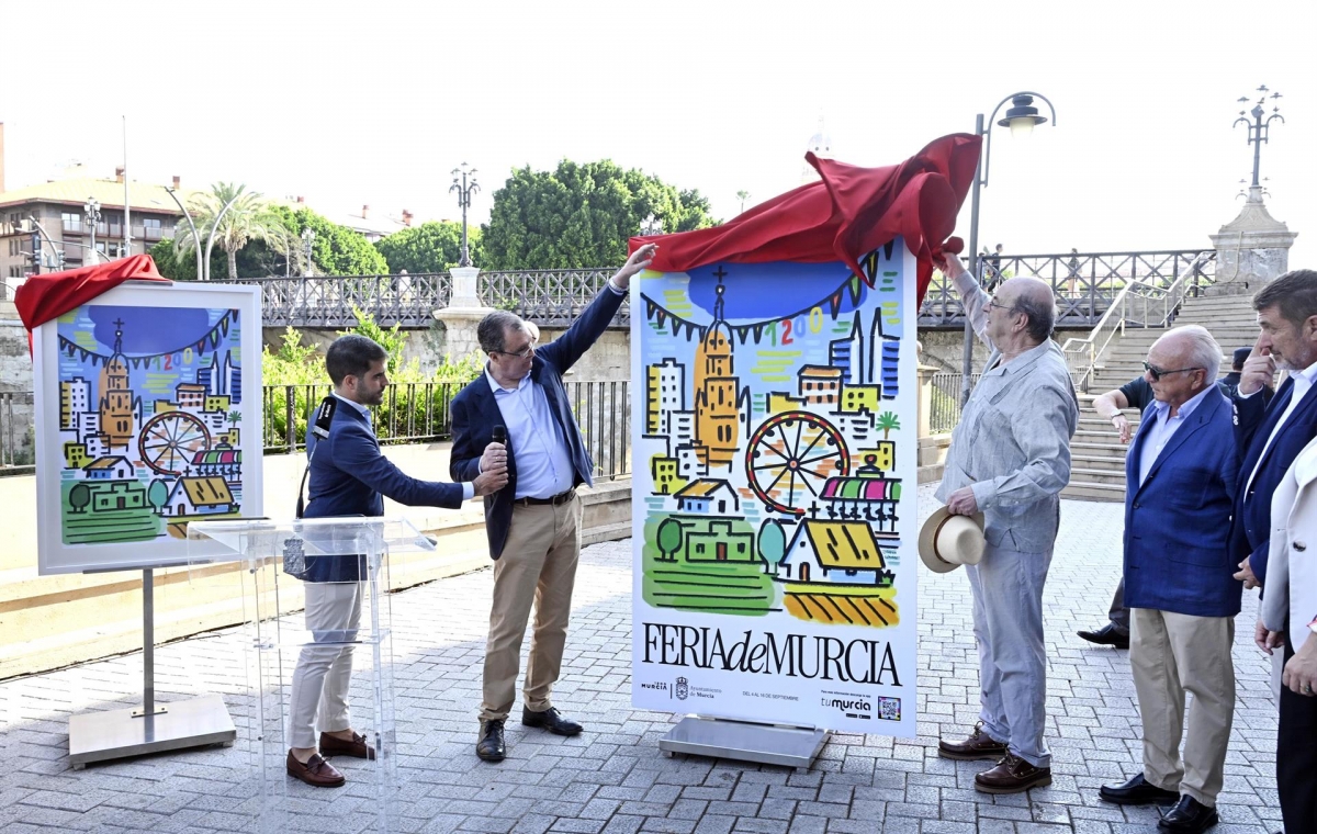El pintor Esteban Linares fusiona tradición y modernidad en el cartel de la Feria de Murcia 2025