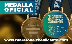 La I Maratón Internacional Elche-Alicante incorpora en las medallas las siluetas de la Dama y la Cara del Moro