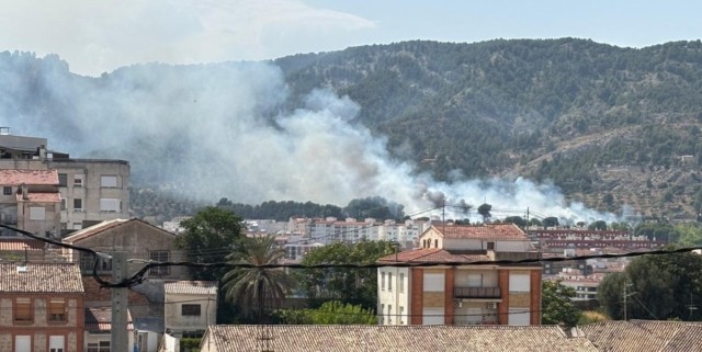 Extinguido el incendio forestal declarado en Alcoy cerca de viviendas: ha afectado a pinos y olivos
