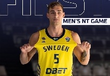 Will Falk, joven escolta del UCAM CB, debuta con la selección absoluta de Suecia