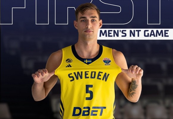 Will Falk, joven escolta del UCAM CB, debuta con la selección absoluta de Suecia