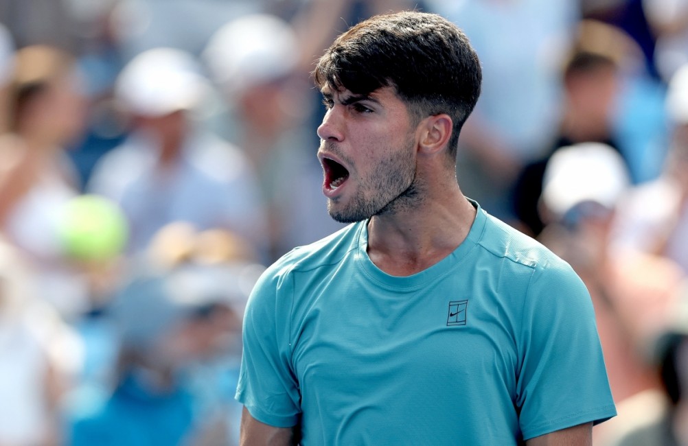 Carlos Alcaraz gritando la consecución de un punto. - Foto: ATP