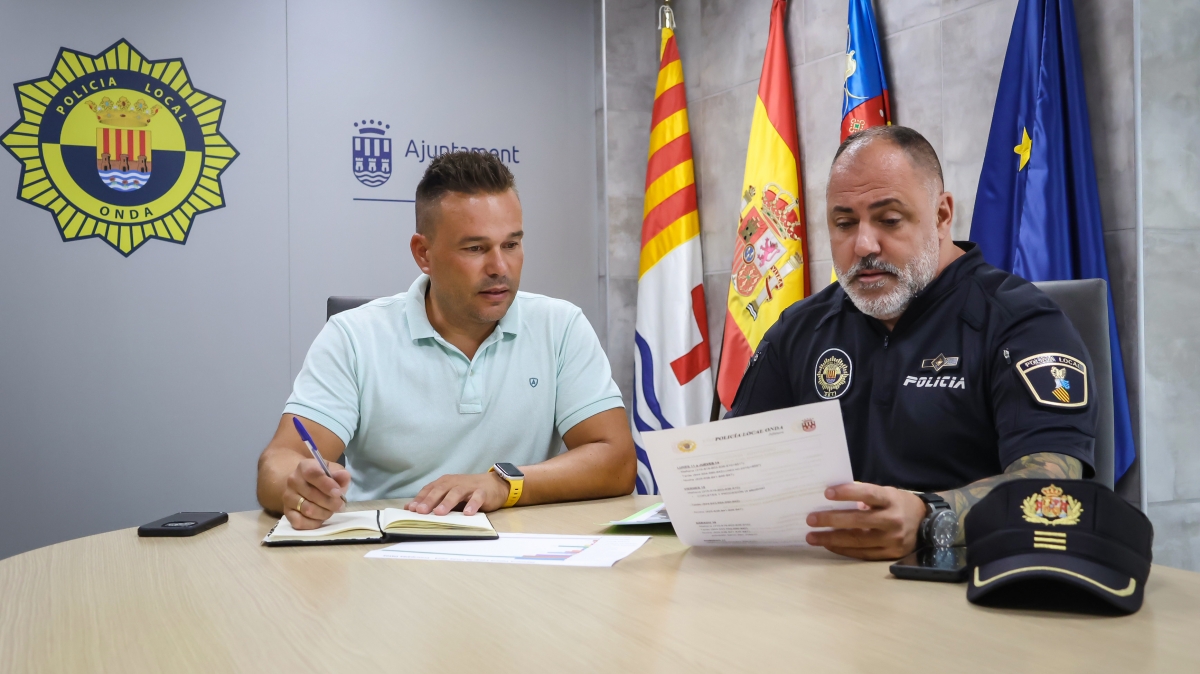 La Policía Local de Onda refuerza la seguridad con 646 asistencias, 188 mediaciones y menos accidentes