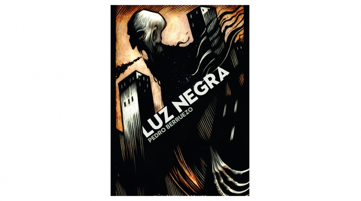 Portada de Luz negra con una ilustración realizada por Tomás Hijo. Minotauro.