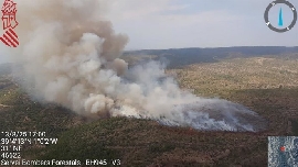 El incendio de Teresa de Cofrentes afecta a 504 hectáreas y los bomberos tratan de controlar pequeños rebrotes