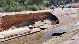 Cortado el canal de Trasvase Tajo-Segura por una rotura en Liétor