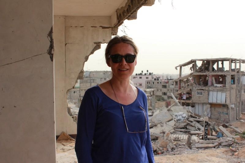 Raquel Martí, en Gaza.