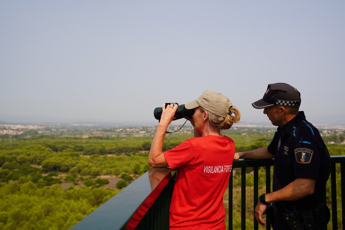 Paterna mantiene la vigilancia 24 horas en el bosque de La Vallesa ante el riesgo extremo de incendios