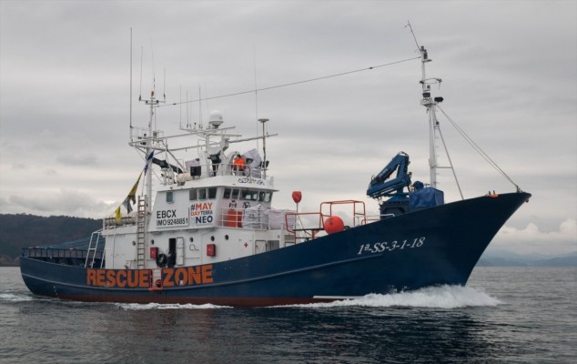 El Aita Mari zarpa desde Castelló para su decimosexta misión humanitaria en el Mediterráneo