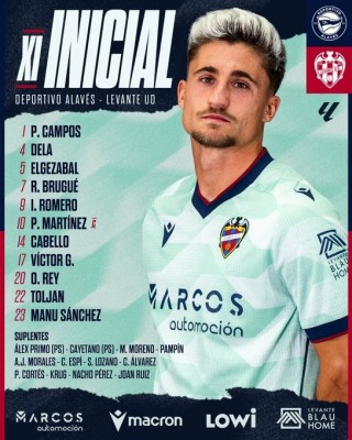 El once del Levante UD en su vuelta a Primera