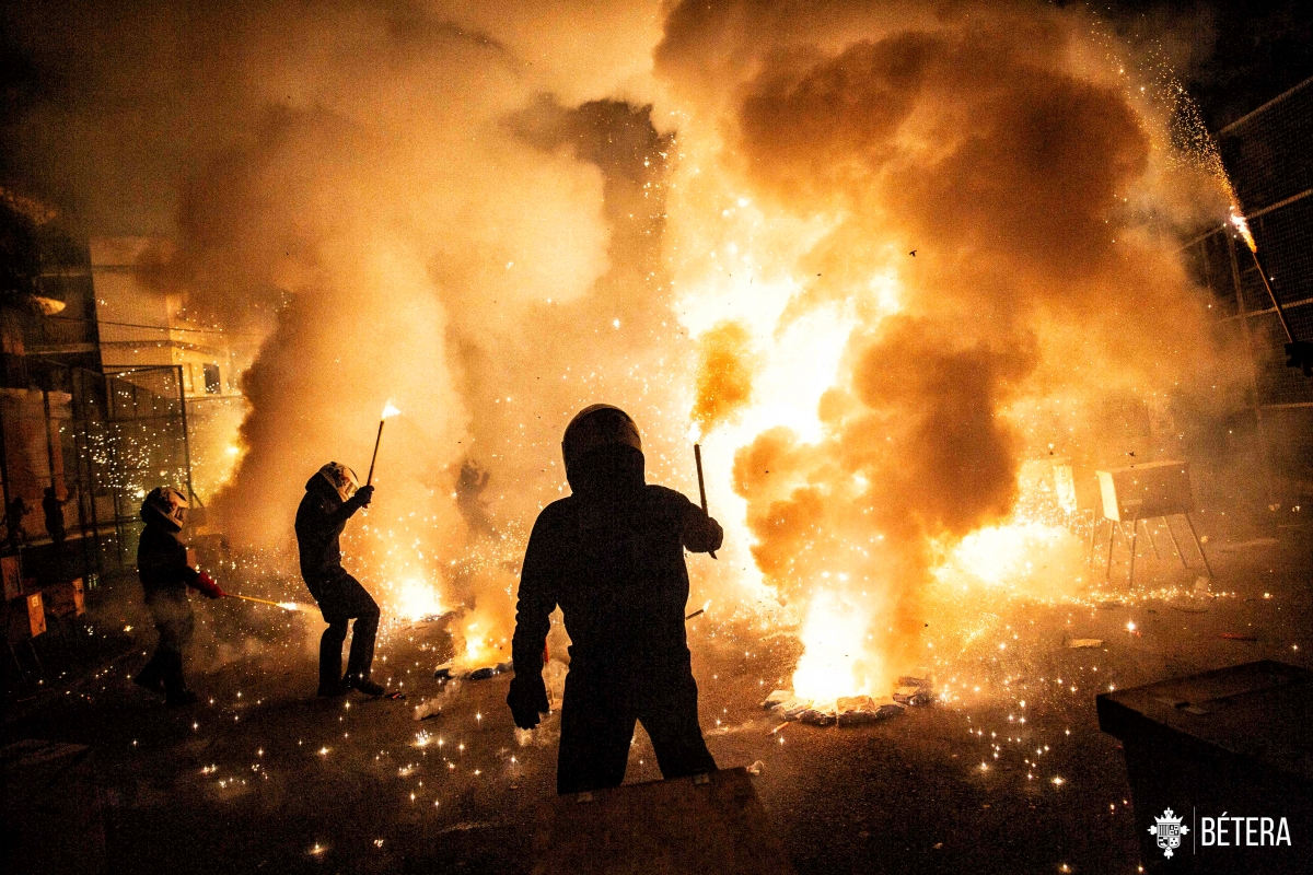 Espectáculo pirotécnico del 17 de agosto en Bétera, la "Coetà del Gos".