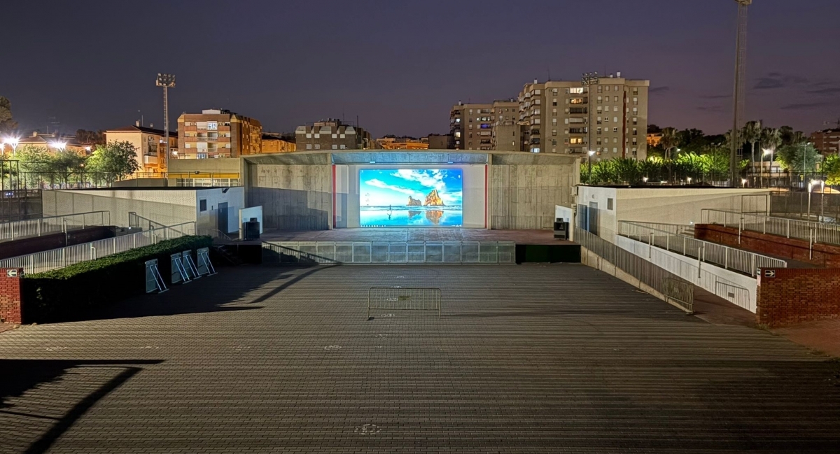 Pruebas en el Auditorio Parque Fofó de 'Cine bajo las estrellas' - Foto: CARM