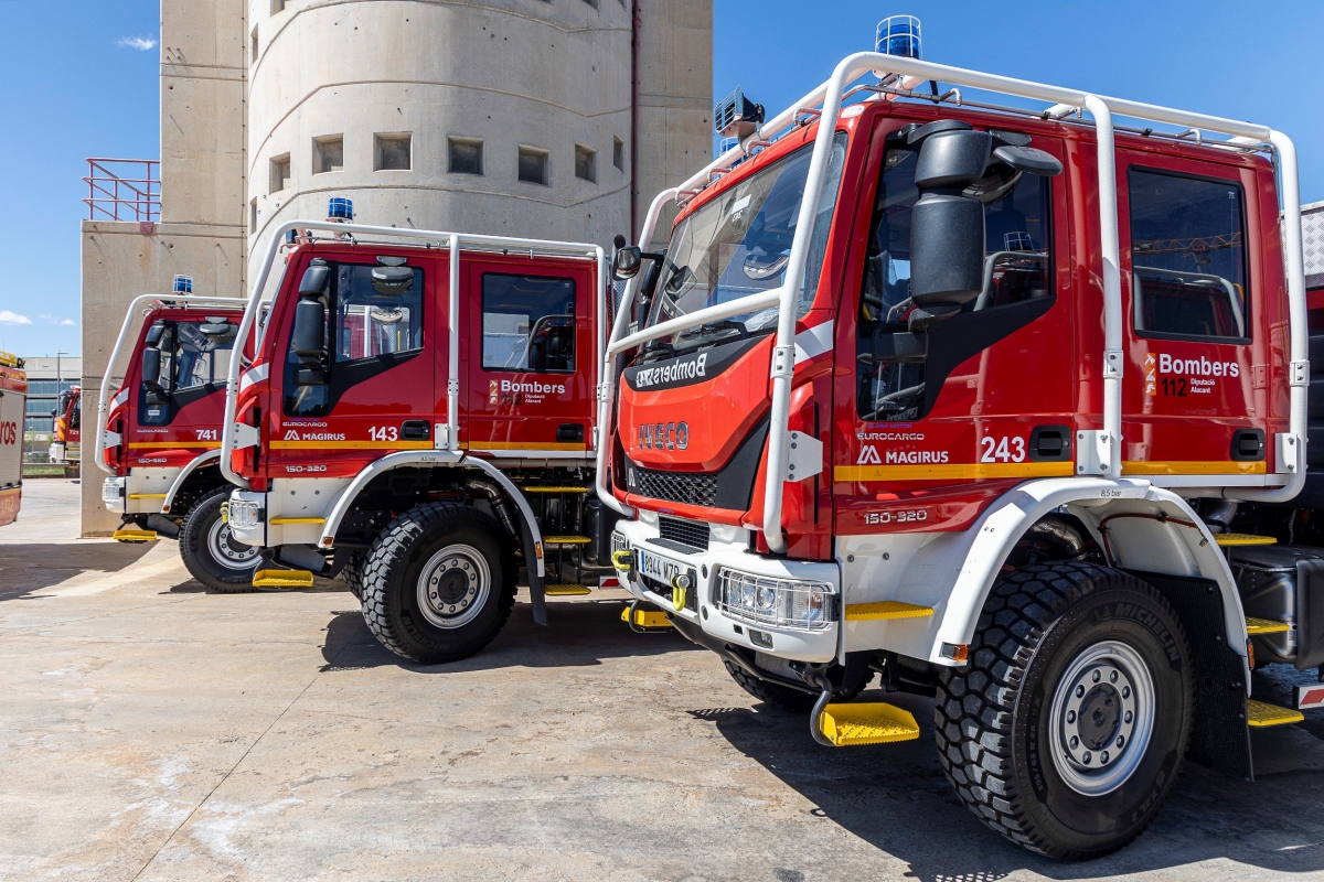 Vehículos adquiridos por la Diputación para el Consorcio de Bomberos.