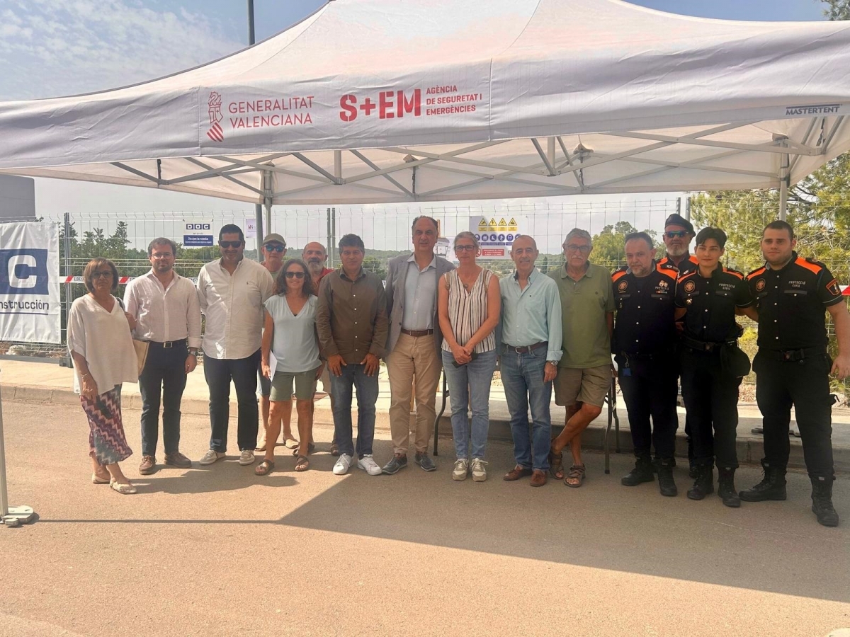 La visita del conseller de Emergencias e Interior, Juan Carlos Valderrama. - Foto: GVA