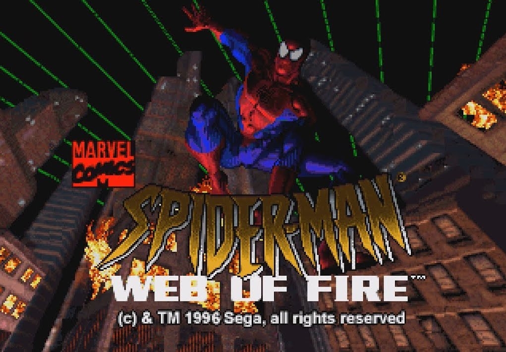 Menu? de inicio de The Amazing Spider-Man Web of Fire publicado por Sega en 1996 exclusivamente para 32X - Menu? de inicio de The Amazing Spider-Man Web of Fire publicado por Sega en 1996 exclusivamente para 32X