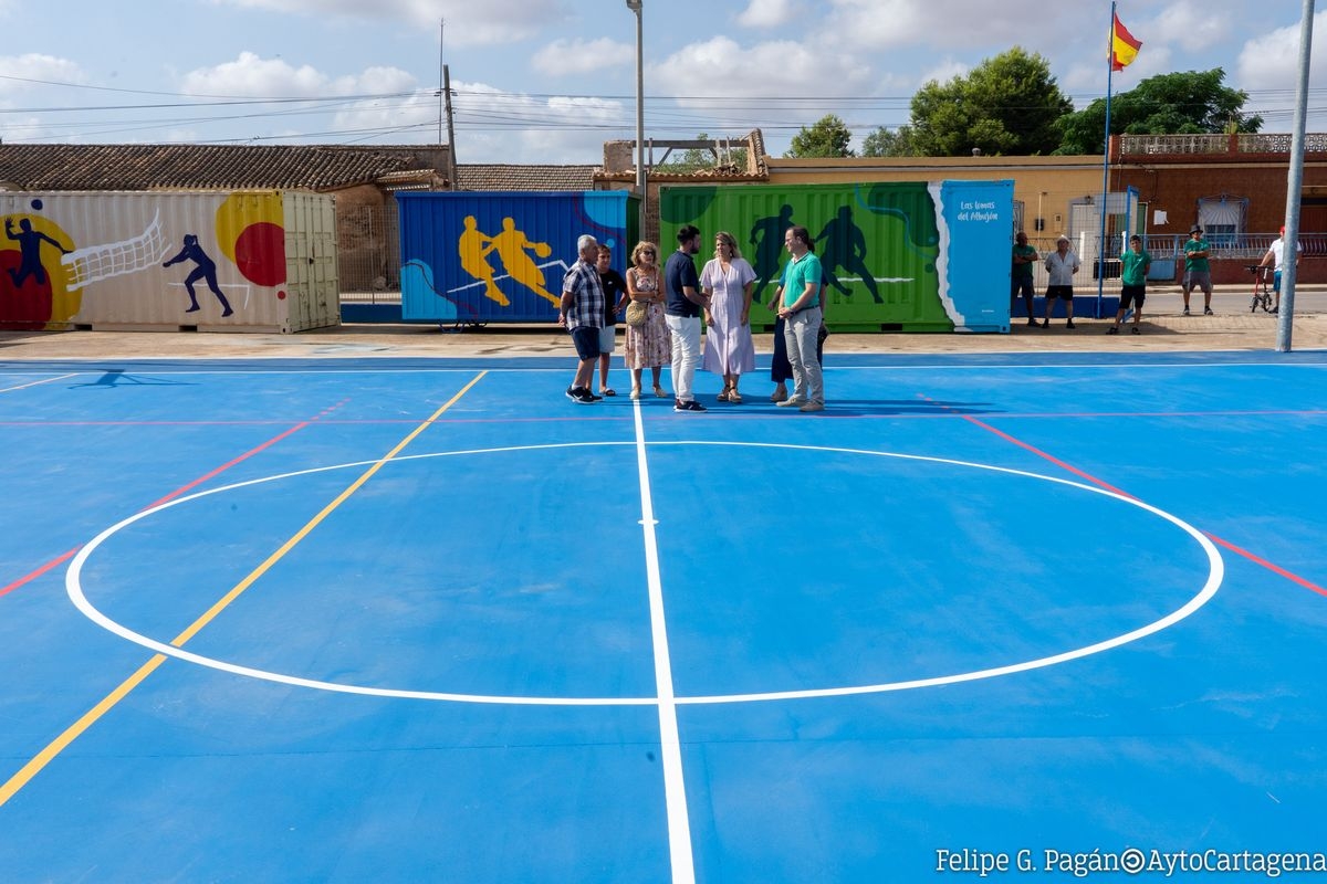 La primera fase de la mejora de las pistas polideportivas de Cartagena estará finalizada en septiembre