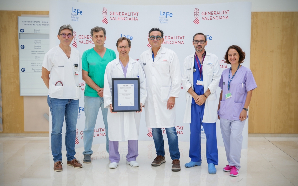 La Fe se convierte en el tercer hospital español con certificación como Centro de Atención Postparada Cardiaca