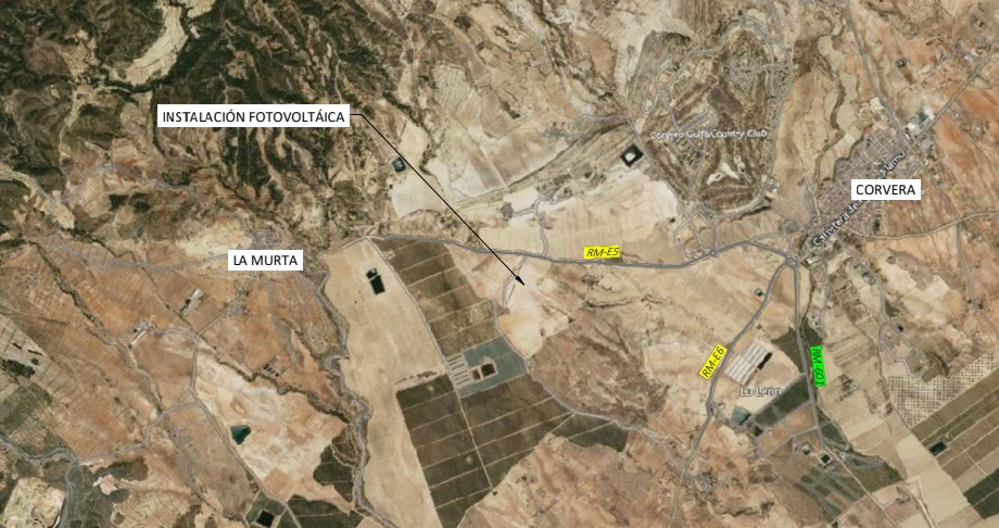 Localización del proyecto solar La Tercia III.
