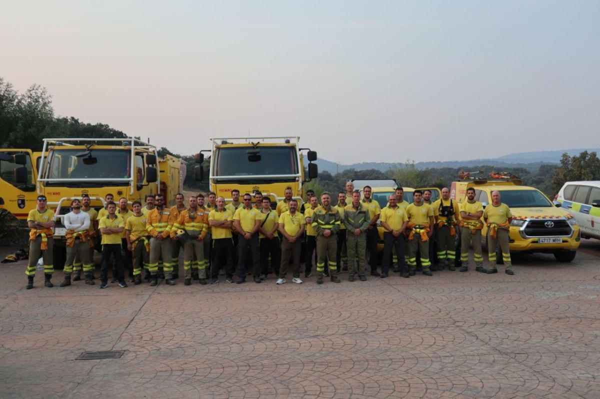 Los bomberos desplazado a Extremadura regresan a la Región de Murcia.