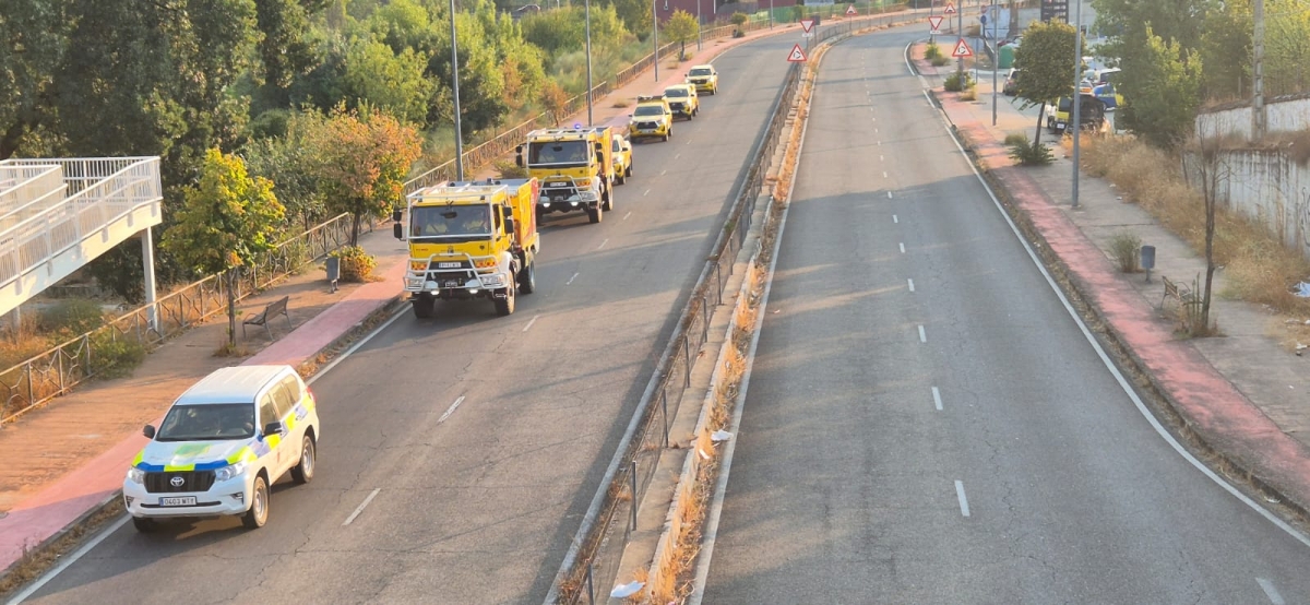 Los bomberos desplazado a Extremadura regresan a la Región de Murcia. - Foto: CARM