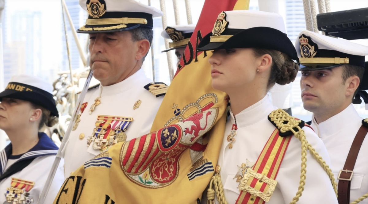 La Princesa de Asturias abandera la jura de Bandera a bordo del buque 'Juan Sebastián Elcano' - Foto: Casa de S.M. el Rey.