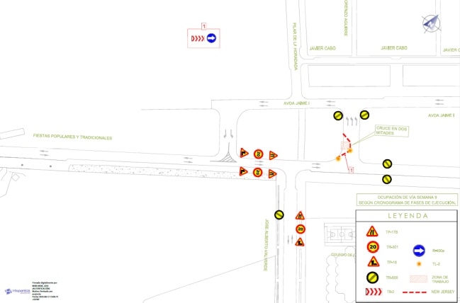 Plano con la zona de actuación. - 