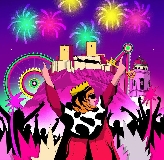 El ilustrador Eloy González convierte al rey Alfonso X en un moderno Dj en el cartel de la Feria y Fiestas de Septiembre de Lorca