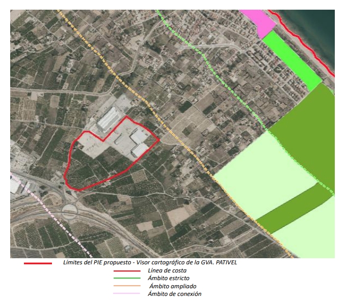 Mapa de impacto ambiental del PIE