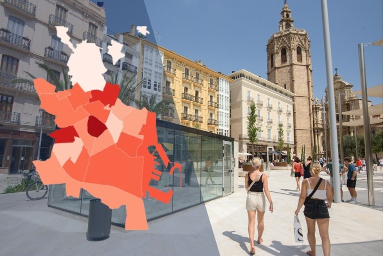De Ciutat Vella a l'Olivereta: así se distribuye la población extranjera de València