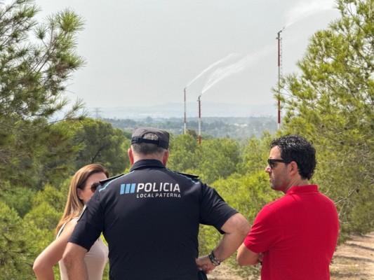 Paterna duplicará los cañones de agua del proyecto Guardian para proteger de incendios La Vallesa