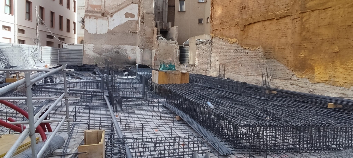 El solar de la plaza José María Artés, en el casco de Cartagena, renace tras décadas de abandono con 13 nuevas viviendas