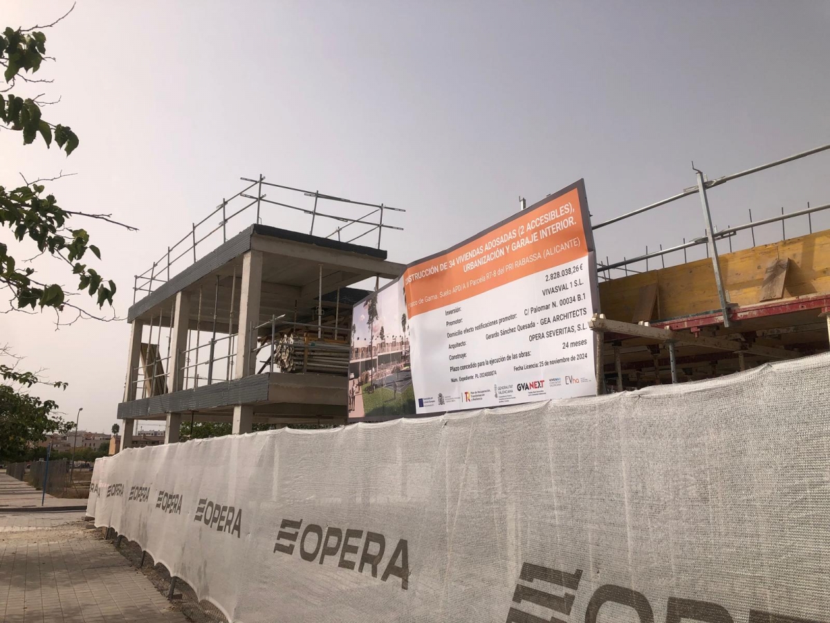 El avance de la promoción de VPO de alquiler asequible en Rabasa. - El avance de la promoción de VPO de alquiler asequible en Rabasa.