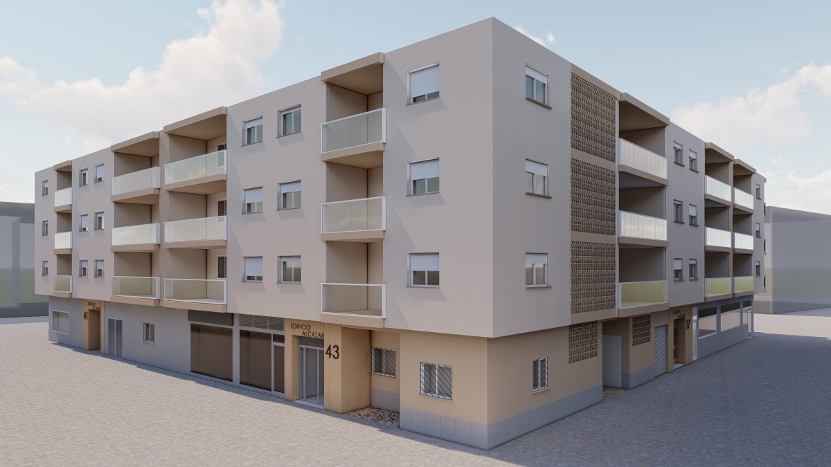 El Edificio Alcázar de Los Alcázares comienza su 'cambio de cara'