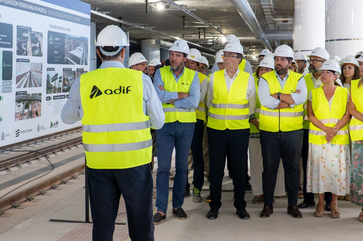 La nueva estación de Murcia del Carmen, con 600 millones de inversión y un 95% de obra ejecutada, entrará en servicio en 2026