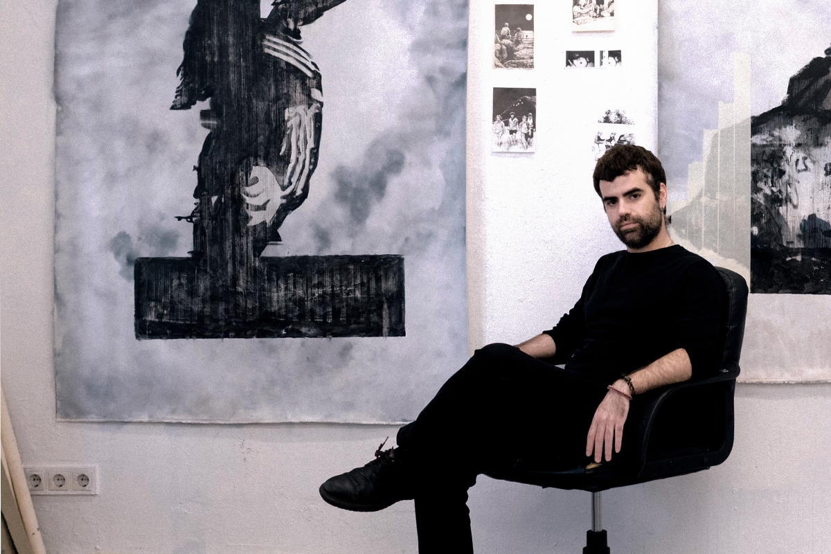 Carlos Bonet en su estudio de la residencia GlogauAir de Berlín - Carlos Bonet en su estudio de la residencia GlogauAir de Berlín