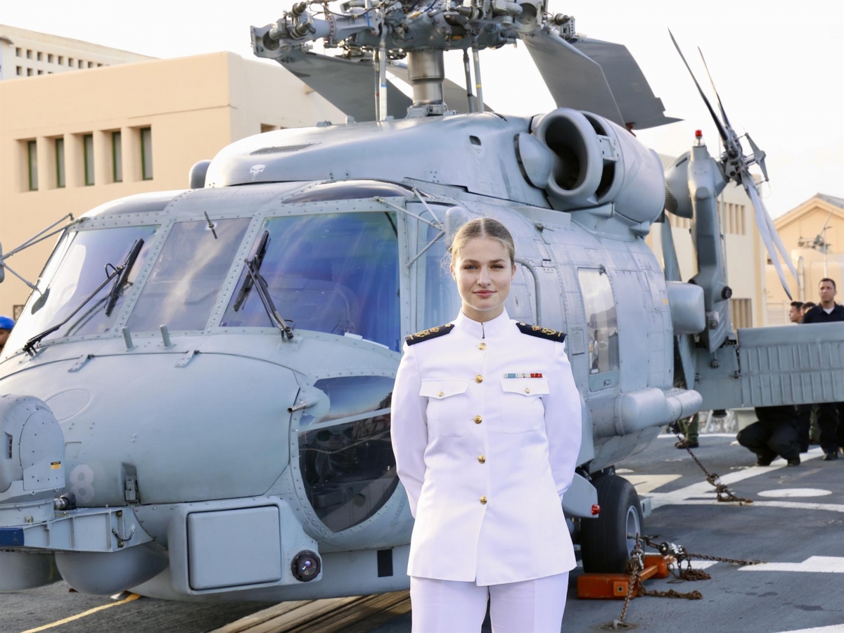 La Princesa Leonor, durante su formación militar naval en La Armada. - Foto: CASA DE S.M. EL REY
