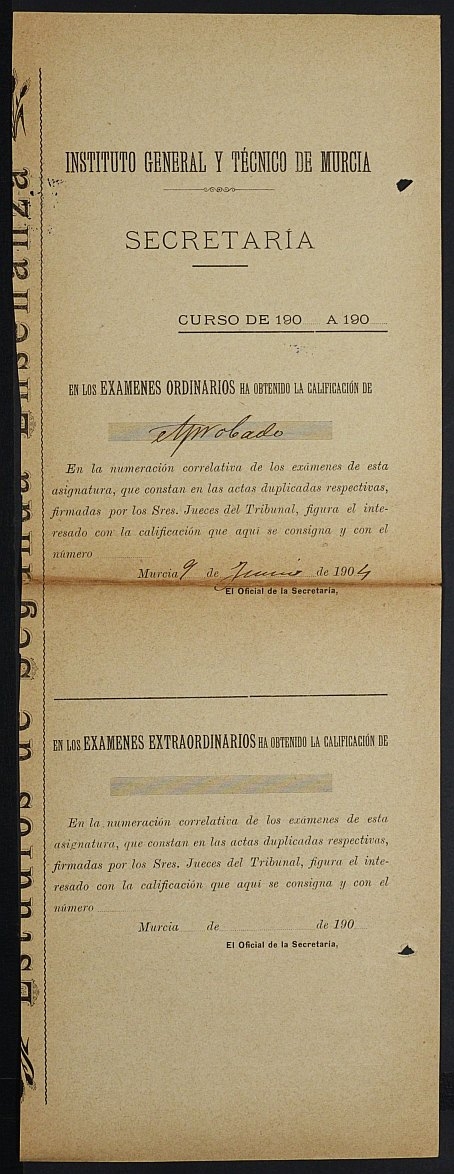  - Fuente: ARCHIVO PROVINCIAL DE MURCIA