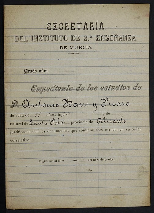  - Fuente: ARCHIVO PROVINCIAL DE MURCIA