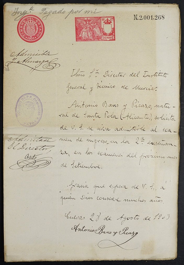  - Fuente: ARCHIVO PROVINCIAL DE MURCIA