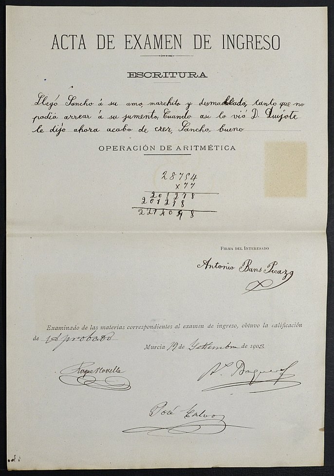  - Fuente: ARCHIVO PROVINCIAL DE MURCIA