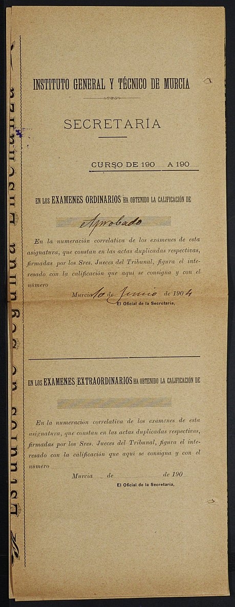  - Fuente: ARCHIVO PROVINCIAL DE MURCIA