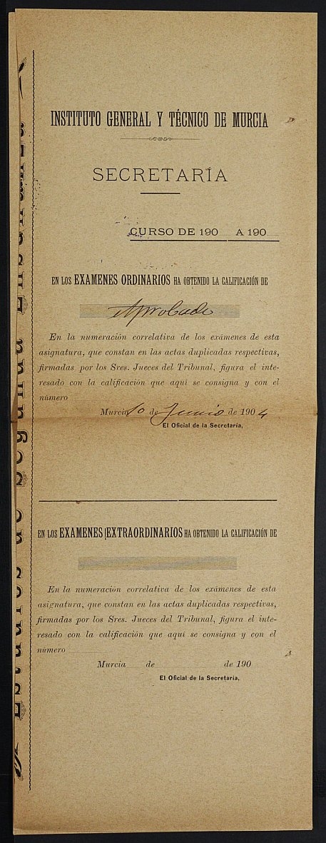  - Fuente: ARCHIVO PROVINCIAL DE MURCIA