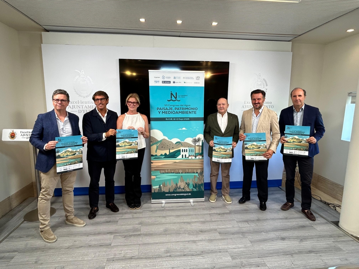 Elche acoge el 12 y 13 de septiembre el VII Congreso Nacional del Agua  