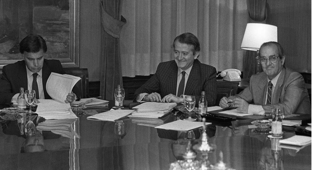 Felipe González, Javier Moscoso y Fernando Morán - Foto: Archivo de RTVE Felipe González, Javier Moscoso y Fernando Morán