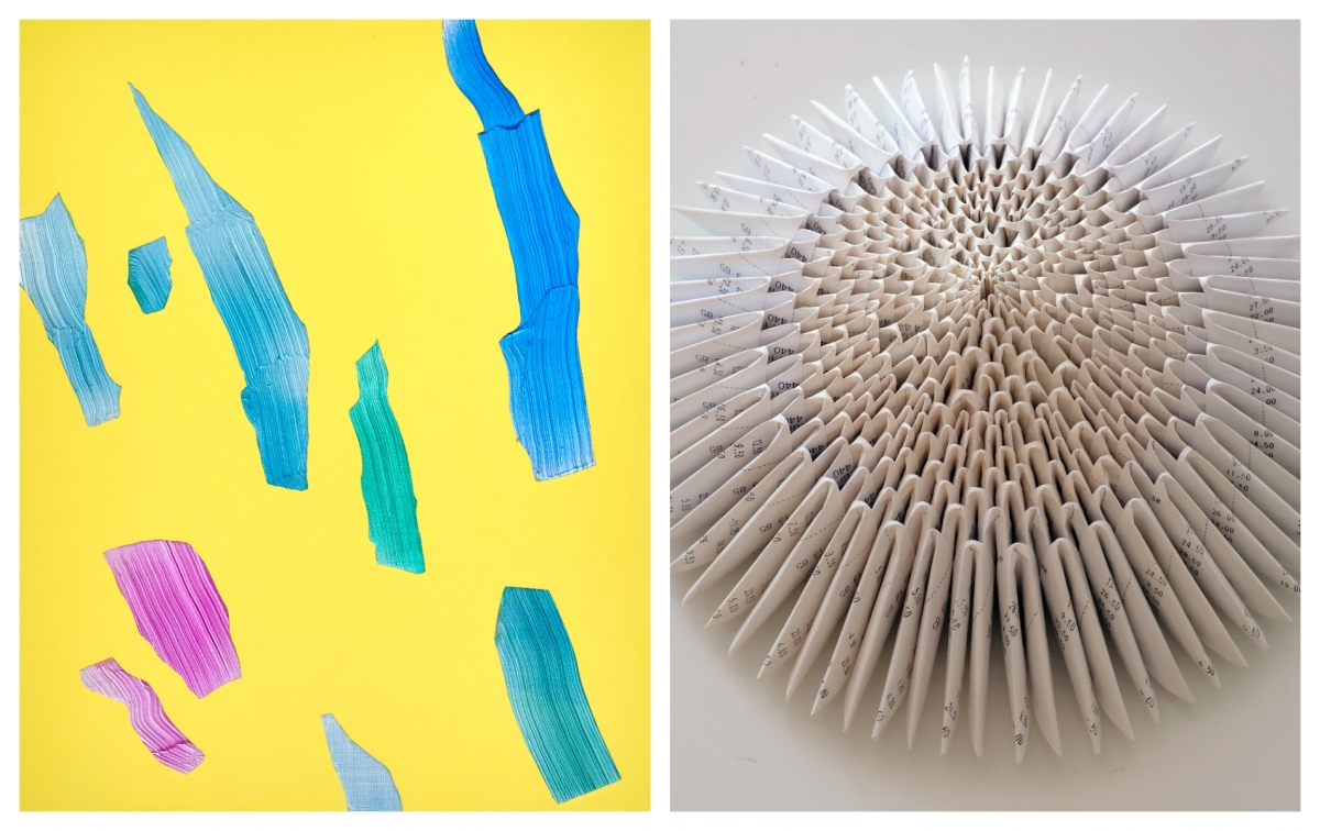 Obra de Oliver Roura (derecha) y de Chingsum Jessye Luk (izquierda)